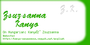 zsuzsanna kanyo business card