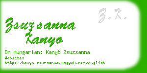 zsuzsanna kanyo business card